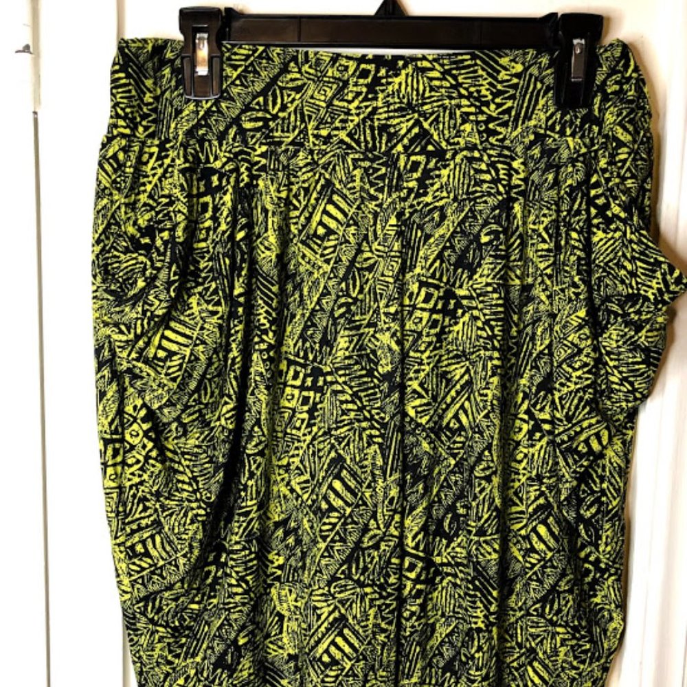 Tribal Print Harem Pants 1X